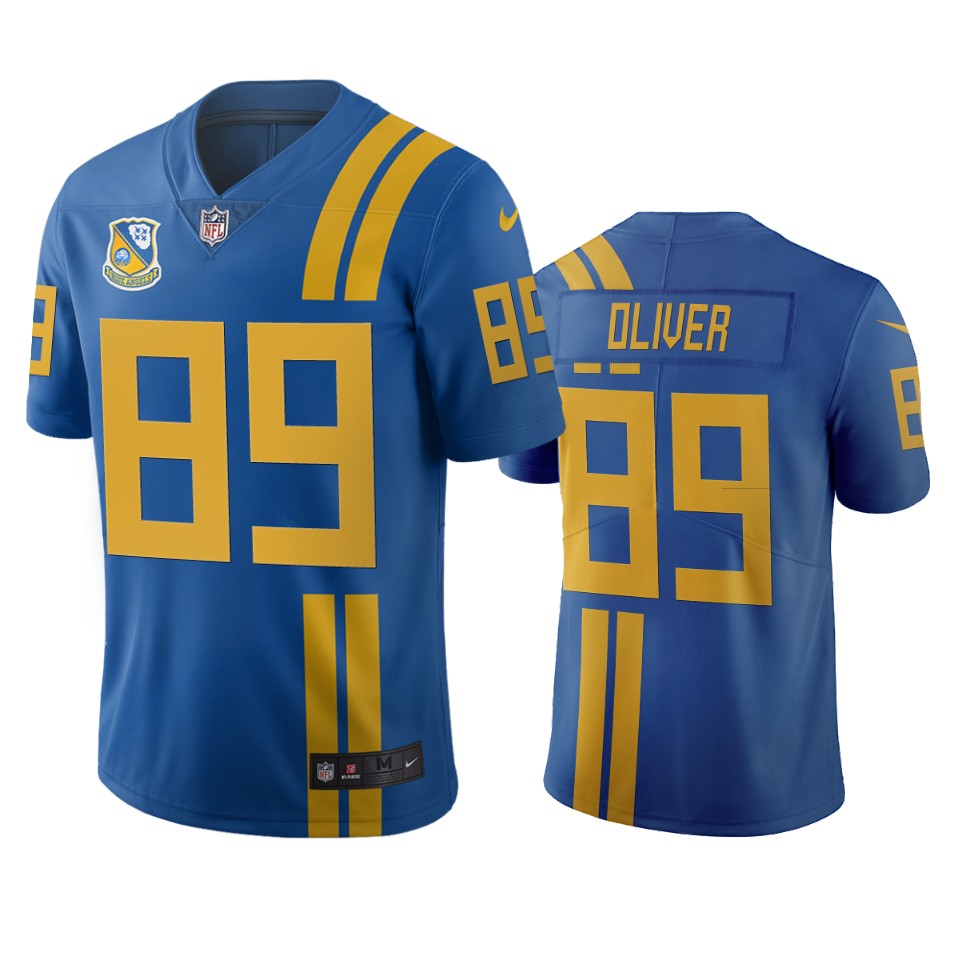 Men Nike Jacksonville Jaguars #89 Josh Oliver Royal Vapor Limited City Edition NFL Jersey